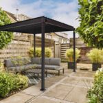 Pergola ogrodowa tarasowa MIRADOR Solid 80 - 3 x 4 m Antracyt
